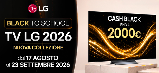 Promo: TV LG: fino a 2000€ di cashback